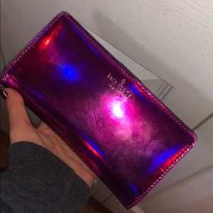 Pink Holographic Kate Spade Wallet